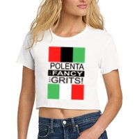 Polenta Is Fancy For Grits Crop Top