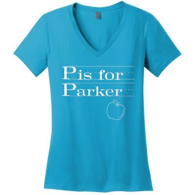 P Is For Parker Awesome Back To School Gift For Kids Women's V-Neck T-Shirt