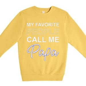 Papa Italy Father Day Apparel Italiano Italian Dad Premium Crewneck Sweatshirt