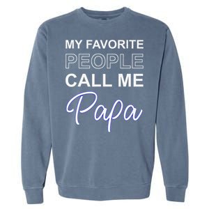 Papa Italy Father Day Apparel Italiano Italian Dad Garment-Dyed Sweatshirt