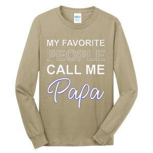 Papa Italy Father Day Apparel Italiano Italian Dad Tall Long Sleeve T-Shirt