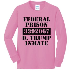 Prison Inmate Federal Prison 3392067 Trump Halloween Kids Long Sleeve Shirt