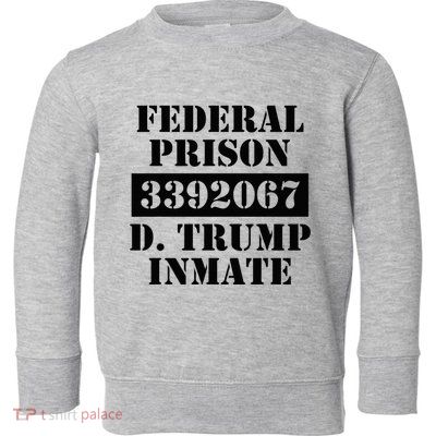 Prison Inmate Federal Prison 3392067 Trump Halloween Toddler Sweatshirt
