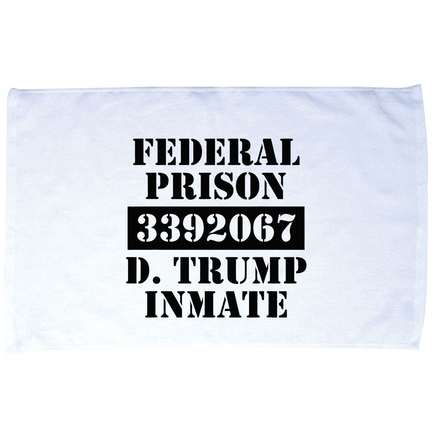 Prison Inmate Federal Prison 3392067 Trump Halloween Microfiber Hand Towel