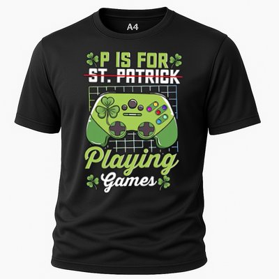 P Is For Playing Game St Patricks Day Video Game Gamer Lover Performance Shirt