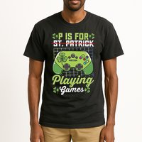 P Is For Playing Game St Patricks Day Video Game Gamer Lover Tall T-Shirt
