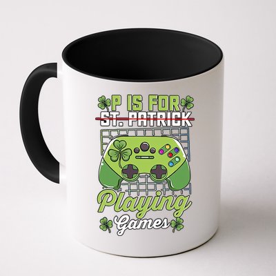 P Is For Playing Game St Patricks Day Video Game Gamer Lover Mug