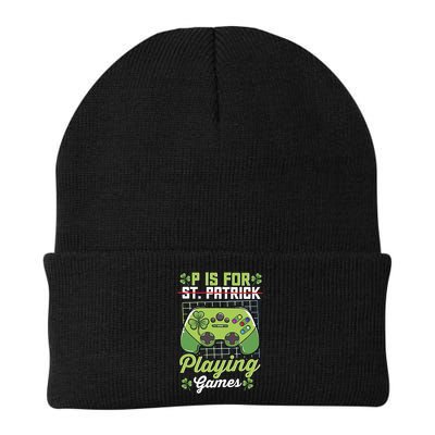 P Is For Playing Game St Patricks Day Video Game Gamer Lover Beanie
