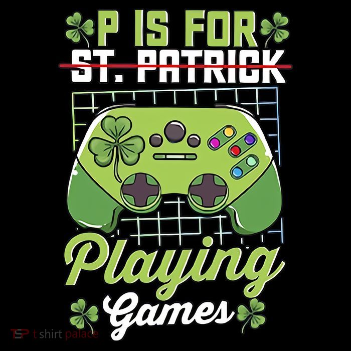 P Is For Playing Game St Patricks Day Video Game Gamer Lover Sustainable Beanie