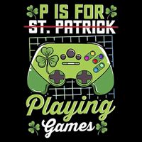 P Is For Playing Game St Patricks Day Video Game Gamer Lover 16 in Basic Backpack