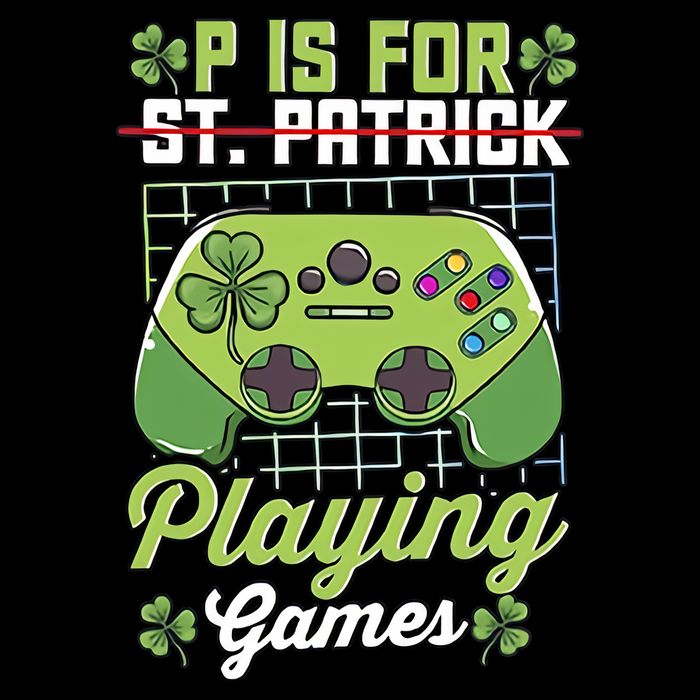 P Is For Playing Game St Patricks Day Video Game Gamer Lover 16 in Basic Backpack