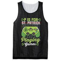 P Is For Playing Game St Patricks Day Video Game Gamer Lover Mesh Reversible Basketball Jersey Tank