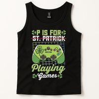 P Is For Playing Game St Patricks Day Video Game Gamer Lover Tank Top