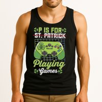 P Is For Playing Game St Patricks Day Video Game Gamer Lover Tank Top