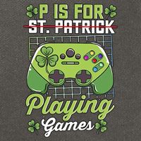 P Is For Playing Game St Patricks Day Video Game Gamer Lover Cotton Canvas Backpack