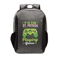 P Is For Playing Game St Patricks Day Video Game Gamer Lover Vector Backpack
