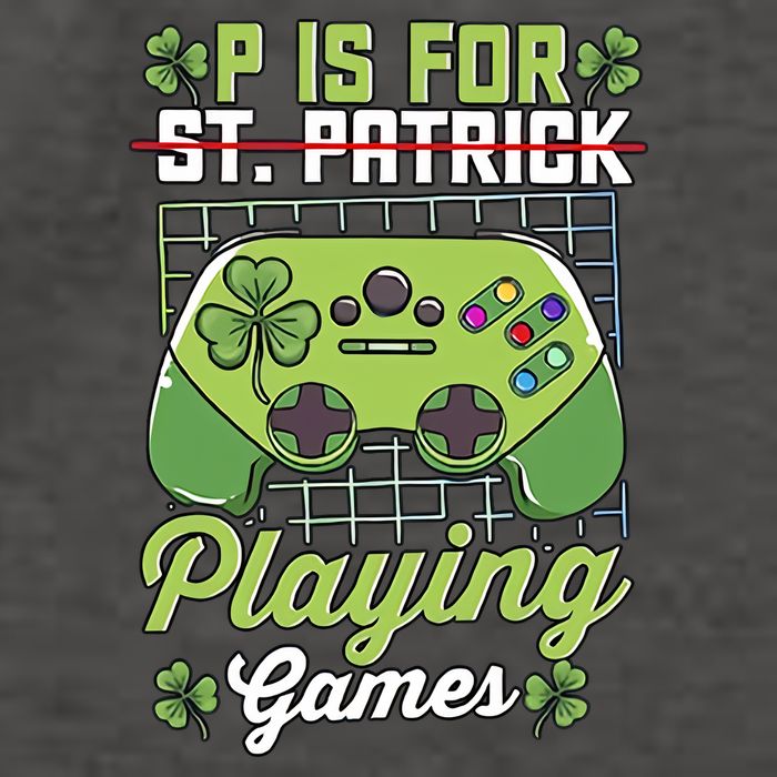 P Is For Playing Game St Patricks Day Video Game Gamer Lover Vector Backpack
