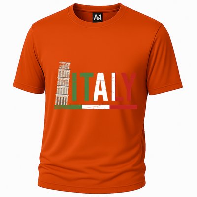 Pisa Italian Flag Family Trip Italy Vacation Europe Travel Gift Cooling Performance Crew T-Shirt