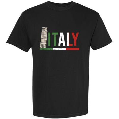 Pisa Italian Flag Family Trip Italy Vacation Europe Travel Gift Garment-Dyed Heavyweight T-Shirt