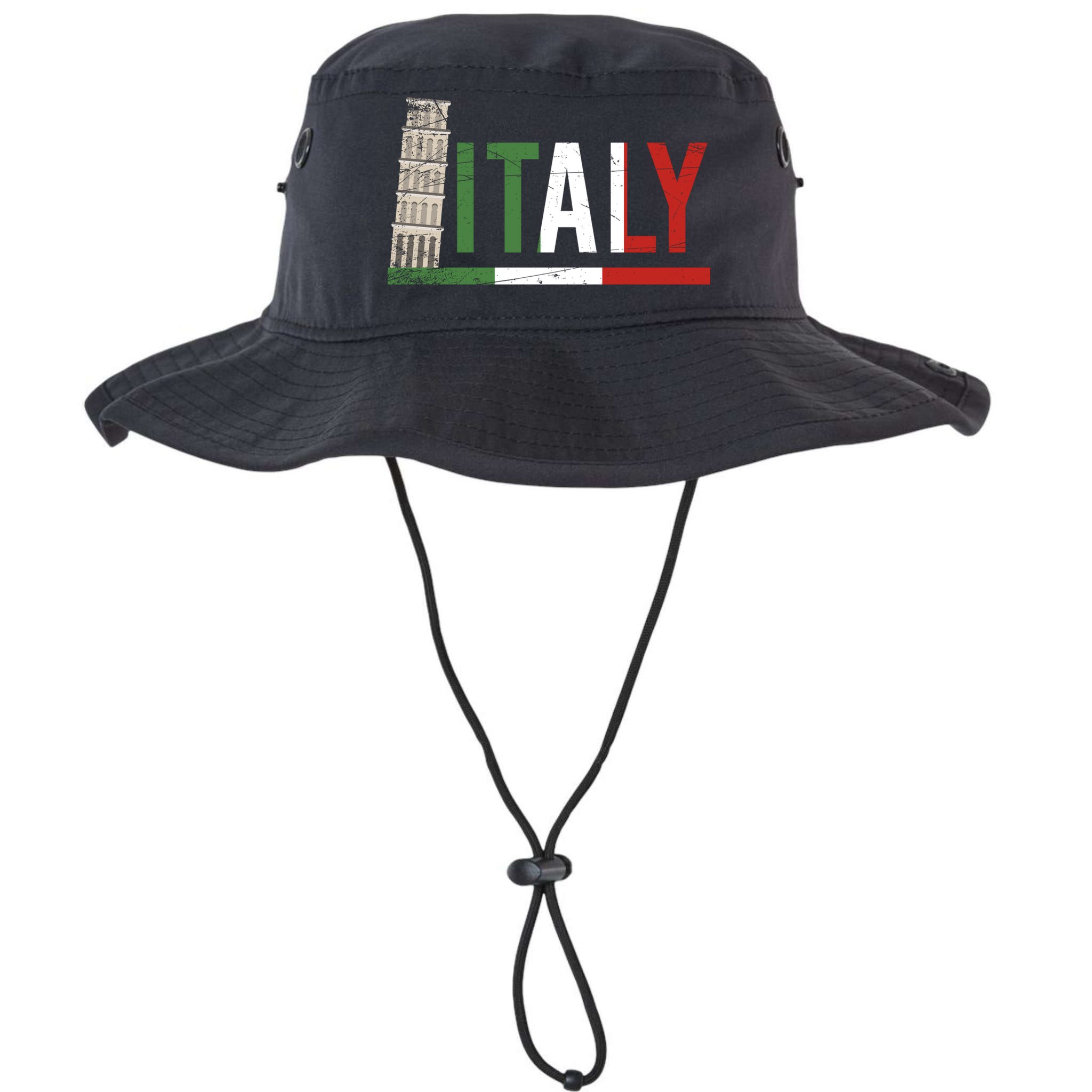 Pisa Italian Flag Family Trip Italy Vacation Europe Travel Gift Bucket Hat