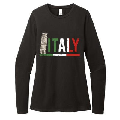 Pisa Italian Flag Family Trip Italy Vacation Europe Travel Gift Womens CVC Long Sleeve Shirt