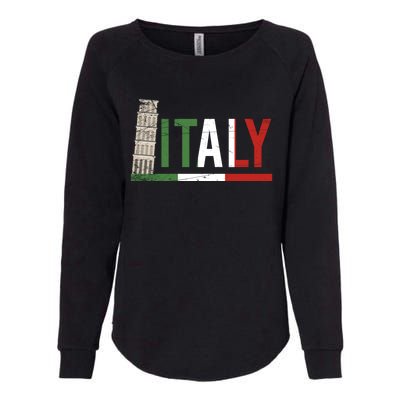 Pisa Italian Flag Family Trip Italy Vacation Europe Travel Gift Womens California Wash Sweatshirt