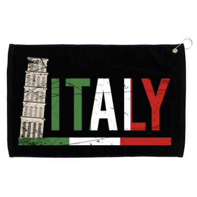 Pisa Italian Flag Family Trip Italy Vacation Europe Travel Gift Grommeted Golf Towel