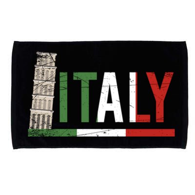 Pisa Italian Flag Family Trip Italy Vacation Europe Travel Gift Microfiber Hand Towel