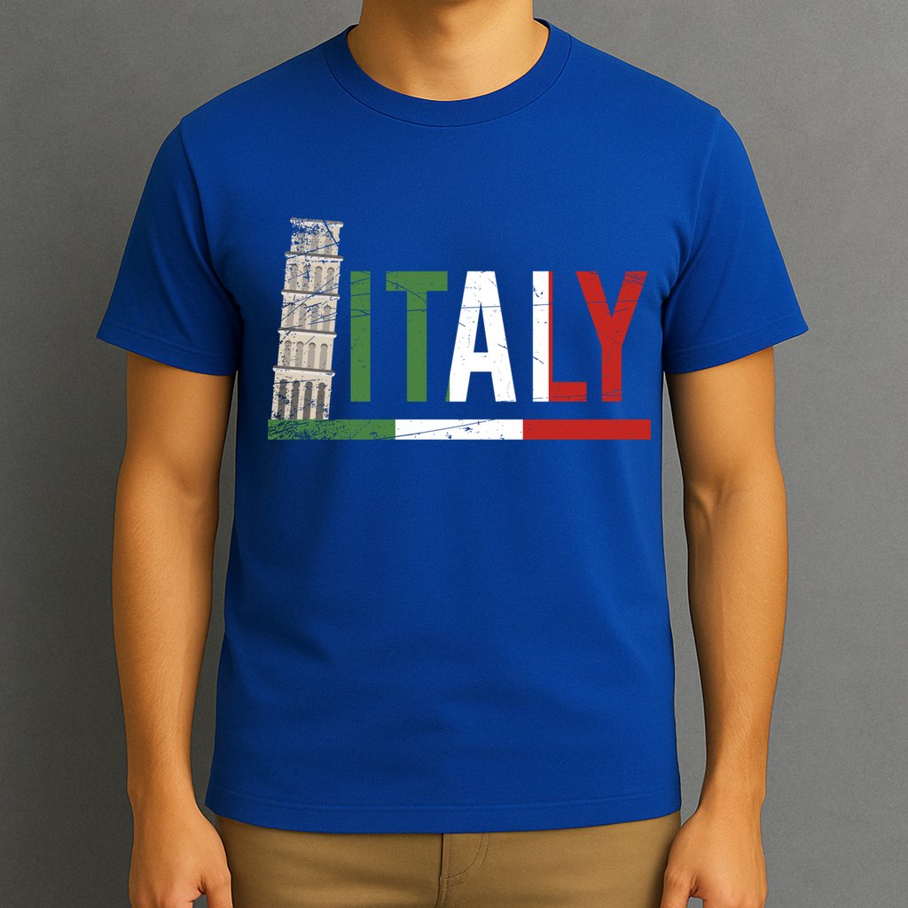 Pisa Italian Flag Family Trip Italy Vacation Europe Travel Gift T-Shirt