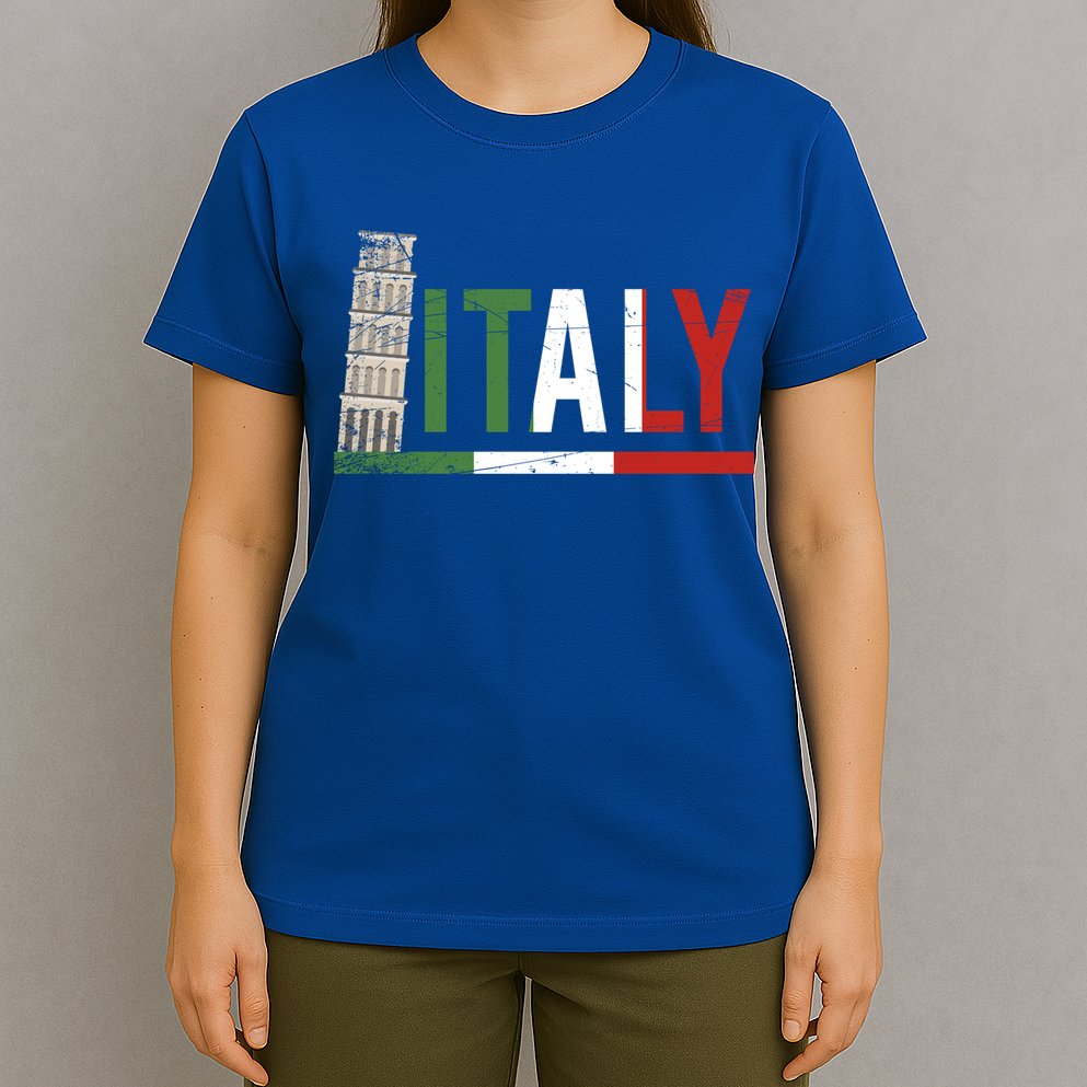 Pisa Italian Flag Family Trip Italy Vacation Europe Travel Gift T-Shirt
