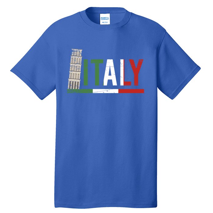 Pisa Italian Flag Family Trip Italy Vacation Europe Travel Gift Tall T-Shirt