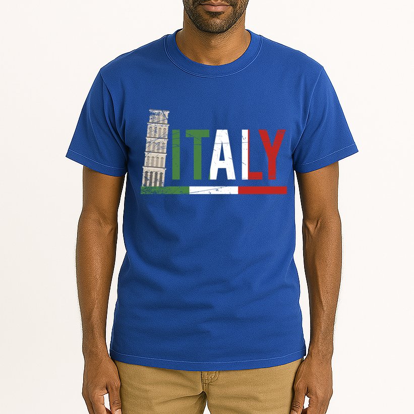 Pisa Italian Flag Family Trip Italy Vacation Europe Travel Gift Tall T-Shirt