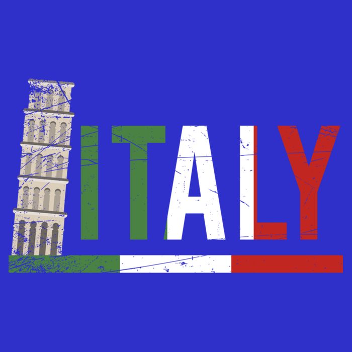 Pisa Italian Flag Family Trip Italy Vacation Europe Travel Gift Tall T-Shirt
