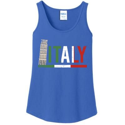 Pisa Italian Flag Family Trip Italy Vacation Europe Travel Gift Ladies Essential Tank