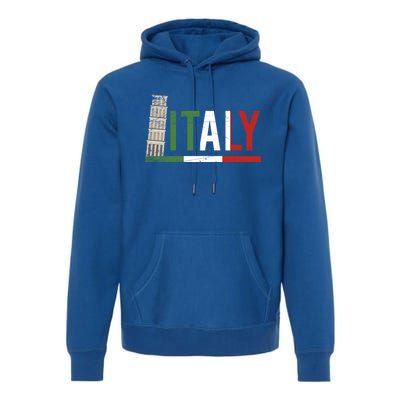 Pisa Italian Flag Family Trip Italy Vacation Europe Travel Gift Premium Hoodie