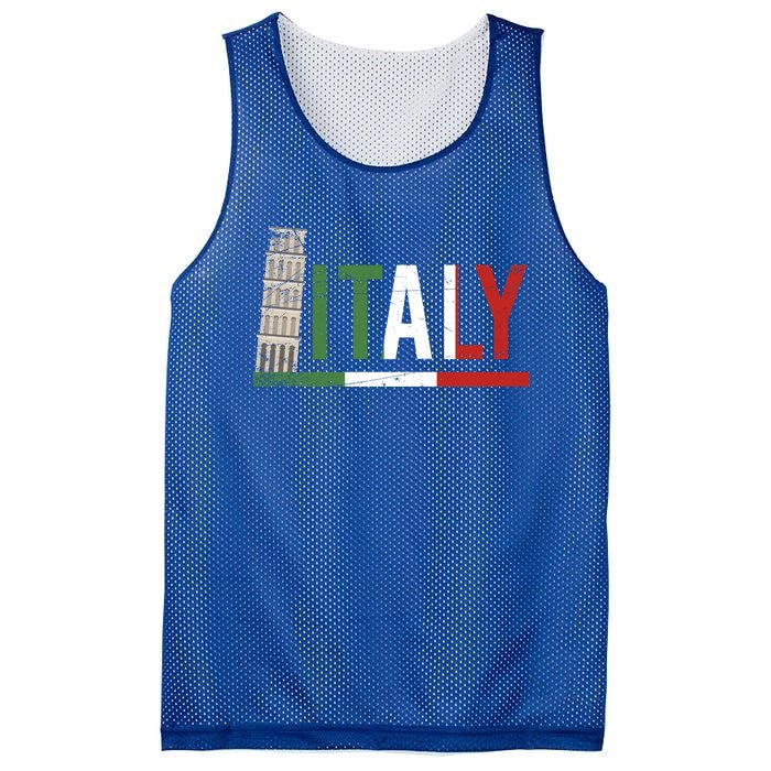 Pisa Italian Flag Family Trip Italy Vacation Europe Travel Gift Mesh Reversible Basketball Jersey Tank