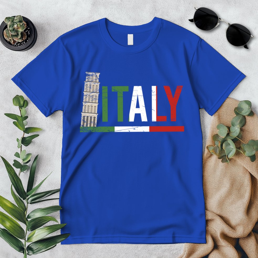 Pisa Italian Flag Family Trip Italy Vacation Europe Travel Gift Premium T-Shirt