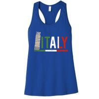 Pisa Italian Flag Family Trip Italy Vacation Europe Travel Gift Women's Racerback Tank