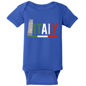 Pisa Italian Flag Family Trip Italy Vacation Europe Travel Gift Baby Bodysuit