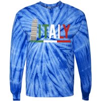 Pisa Italian Flag Family Trip Italy Vacation Europe Travel Gift Tie-Dye Long Sleeve Shirt