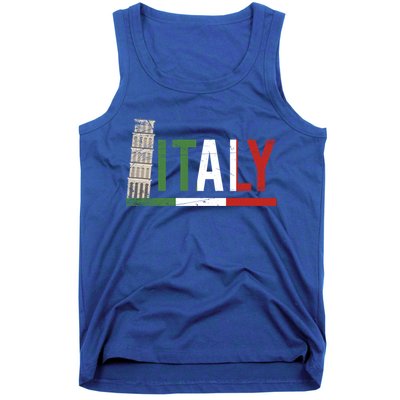 Pisa Italian Flag Family Trip Italy Vacation Europe Travel Gift Tank Top