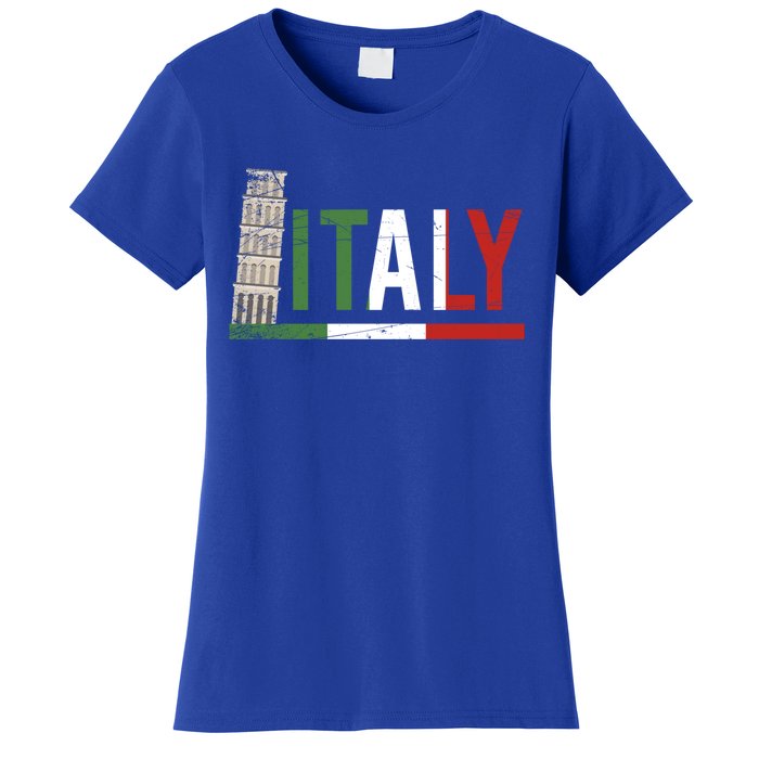 Pisa Italian Flag Family Trip Italy Vacation Europe Travel Gift Women's T-Shirt