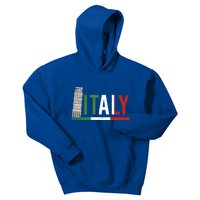 Pisa Italian Flag Family Trip Italy Vacation Europe Travel Gift Kids Hoodie