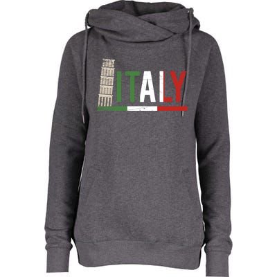 Pisa Italian Flag Family Trip Italy Vacation Europe Travel Gift Womens Funnel Neck Pullover Hood