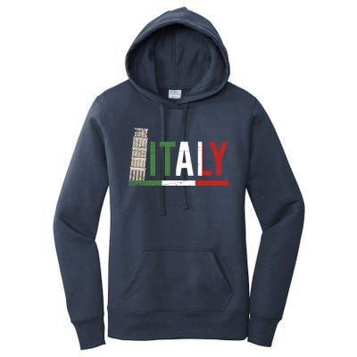 Pisa Italian Flag Family Trip Italy Vacation Europe Travel Gift Women's Pullover Hoodie