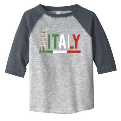 Pisa Italian Flag Family Trip Italy Vacation Europe Travel Gift Toddler Fine Jersey T-Shirt