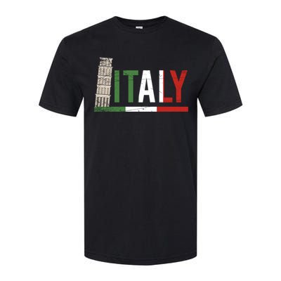 Pisa Italian Flag Family Trip Italy Vacation Europe Travel Gift Softstyle CVC T-Shirt