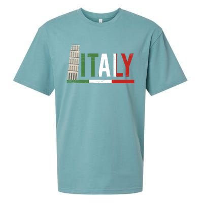 Pisa Italian Flag Family Trip Italy Vacation Europe Travel Gift Sueded Cloud Jersey T-Shirt