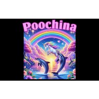 Poochina Ironic Funny Meme Women Trendy Dolphin Gift Bumper Sticker