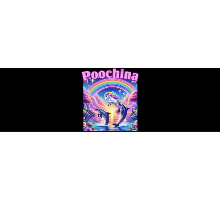 Poochina Ironic Funny Meme Women Trendy Dolphin Gift Bumper Sticker